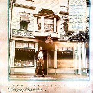 Vintage Walt Disney Team Disneyland 1995 Cast Member Poster